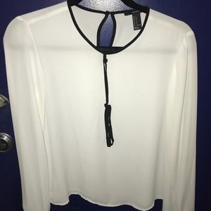 Forever 21 White Flowy Shirt